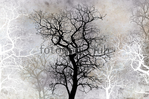 деревья, лес, абстракция, дизайнерские